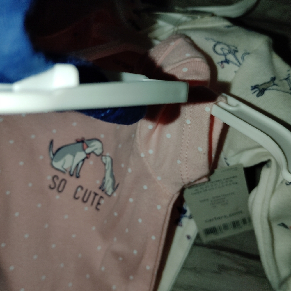 Carter Baby Layette Set Puppies Newborn 🆕 Girl - Picture 3 of 4